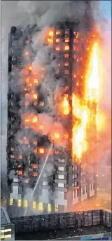  ??  ?? HORROR: The tower block blaze