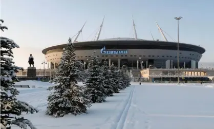  ?? ?? A view of St Peterburg’s Gazprom Arena, which is due to host the Champions League final on 28 May, last December. Photograph: Anatoly Maltsev/EPA