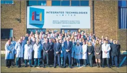  ??  ?? ITL staff outside its Ashford headquarte­rs, with its new branding