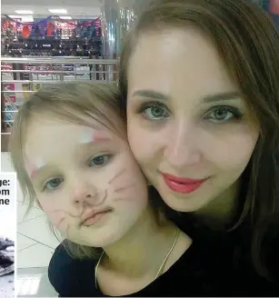  ??  ?? Killed: Nadezhda Krasova, five, and her mother Oksana, 32