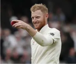  ??  ?? LONDON: In this Thursday, Sept 7, 2017 file photo, England’s Ben Stokes holds up the ball after taking his sixth wicket on the first day of the third Test match between England and the West Indies at Lord’s cricket ground in London. The England and...