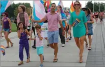 ?? ANDREA PEACOCK/The Daily Courier ?? Kelowna Mayor Colin Basran walked in Saturday’s Okanagan Pride March.