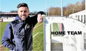  ?? Kevin Wilson/South Shields FC/PA ?? Kevin Phillips poses by the home dugout of South Shields’ Mariners Park. Photograph: