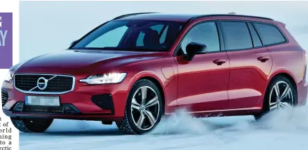  ??  ?? ICE PICK: Volvo’s V60 estate range can easily handle Arctic conditions