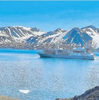 ?? Photos by JOANNE RAE RAMIREZ ?? On Cloud Nine while sailing on the Silver Cloud to the Svalbard Archipelag­o, 60 percent of which is covered by glaciers.
