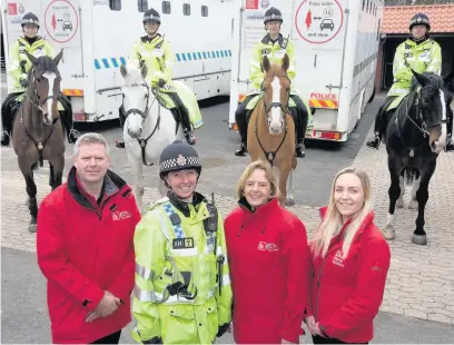  ??  ?? ●●Greater Manchester Police’s (GMP) Mounted Unit is the first force in the country, to gain The British Horse Society’s ‘Ride Safe’ Award.