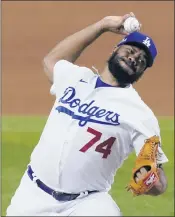  ?? TONY GUTIERREZ — THE ASSOCIATED PRESS ?? Kenley Jansen is entering the final season of his contract with the Dodgers — and likely the franchise all-time saves leader’s final season as closer in Los Angeles.