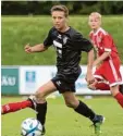  ?? Foto: P. Stegner ?? Julian Voog im Spiel gegen den FC Bay ern München, das sein FCG mit einem 2:2 Remis abschloss.