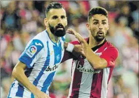  ?? FOTOS: JUAN ECHEVERRÍA ?? Nolaskoain anotó el primer gol de la temporada en las filas del Athletic contra el Leganés, mientras que Susaeta marcó ante el Huesca