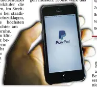  ?? DPA-BILD: LUKAS SCHULZE ?? WPrd gern zum Bezahlen genutzt: der DPenst Paypal