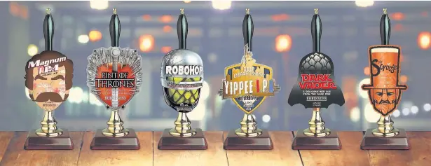  ??  ?? ●●The movie-themed ales to be released by Robinsons Brewery in 2017