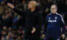  ?? ?? Pep Guardiola (left) and Marcelo Bielsa at Manchester City’s game at home to Leeds in December 2021. Photograph: Phil Noble/ Reuters