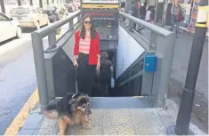  ??  ?? Melina Zukernik es dueña de Aurelio. Ella considera positiva la iniciativa para permitir que mascotas viajen en el metro de Buenos Aires.