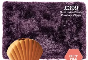  ?? ?? £28 £399 Plush rug in Purple, Furniture Village