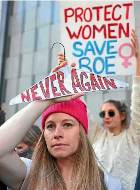  ?? AP ?? Protests about the Supreme Court’s draft decision to overthrow Roe v Wade have swept across America this week.