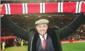  ??  ?? Boxer Tyson Fury poses at half-time during the Premier League match between Manchester United and Arsenal