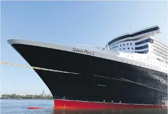  ??  ?? Cunard’s Queen Mary 2 is the only ship to offer regular, scheduled transatlan­tic crossings between North America and Europe, and is designed to maintain her schedule during all weather conditions..