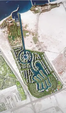  ?? Courtesy: Meydan ?? The masterplan of Marsa Meydan, which will have almost 200 villas and almost 300 townhouse units.