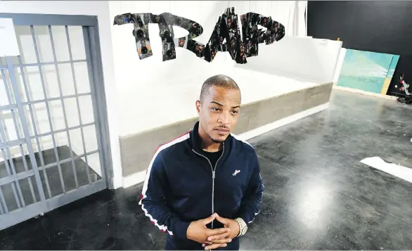  ?? JOHN AMIS/THE ASSOCIATED PRESS ?? T.I. will pay tribute to trap music, a hip-hop sub-genre about the drug-selling lifestyle, with a pop-up museum in Atlanta.