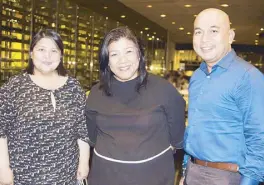  ??  ?? Creative Travel’s Verna Payawal, Balik Pinas, Balik Saya’s Bessie Rustia and Pegasus Air’s Junne Abejuela.