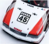  ??  ?? Tamiya recreated the ’91 livery extremely well, down to the small details like hood latches and exact sponsor decals.