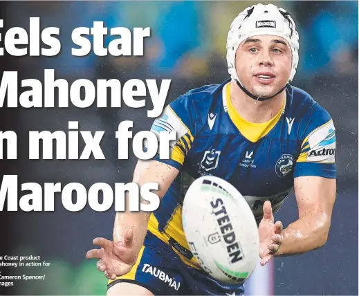  ?? Photo: Cameron Spencer/ Getty Images ?? Sunshine Coast product Reed Mahoney in action for the Eels.