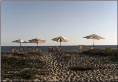  ?? ?? The beach at Hotel Terrestre. The architect of the beachfront hotel refused to incorporat­e air conditioni­ng.