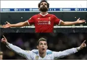  ??  ?? Salah et Ronaldo s’affrontent, demain soir à Kiev.