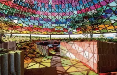  ?? Donum Estate ?? The colorful Donum Estate pavilion. The winery is also known for its outdoor art collection.