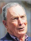  ?? AP PHOTO ?? Former mayor of New York City, Michael Bloomberg, speaks to the media in Jackson, Miss., on Thursday.