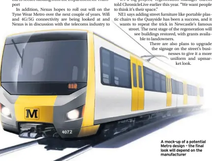  ??  ?? A mock-up of a potential Metro design – the final look will depend on the manufactur­er