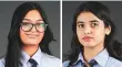  ?? ?? Aishwarya Sinha (left) topped the ISCE exam in JSS Internatio­nal School with 99 per cent, while Suhani Sharma topped ISC with 97 per cent.