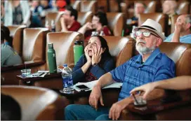  ?? JOHN LOCHER / ASSOCIATED PRESS ?? Lauren Greenberg, a Patriots fan, reacts while watching Super Bowl LIII at the Westgate Superbook sports book in Las Vegas. A U.S. Supreme Court ruling last year granted all states the option to allow wagering.