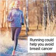  ?? ?? Running could help you avoid breast cancer