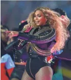  ?? MARK J. REBILAS/USA TODAY SPORTS ?? Beyonce brought protest and politics into the Super Bowl halftime show in 2016.