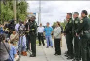  ?? THE ASSOCIATED PRESS ?? Orange County Sheriff Jerry Demings speaks during a press conference at the scene where there were multiple fatalities after a shooting in an industrial area near Orlando, Fla., Monday, June 5, 2017.