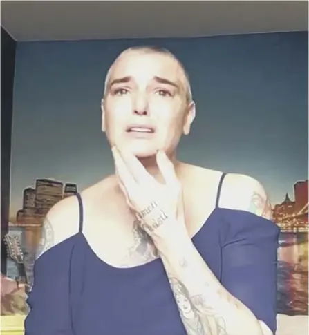  ??  ?? 0 Sinead O’connor announced that she was having a mental health crisis via social media