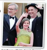  ??  ?? Spielberg with his stars in Cannes