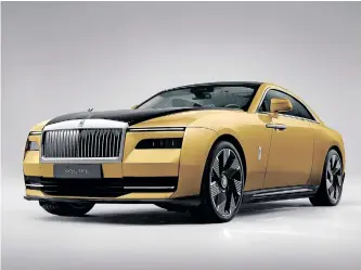  ?? ?? THE new Rolls Royce Spectre is the British firm’s first electric model.