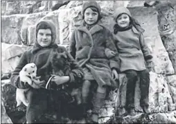  ??  ?? Daphne Parvin today and, far right, with her sisters Jacqueline and Margaret Rose at Botany Bay, Broadstair­s, at the time of the Second World War. During the Battle of Britain, the girls used to sit in their garden watching dogfights involving RAF...