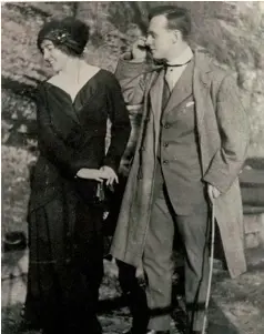  ??  ?? Top: Joachim von Ribbentrop and friend Antoinette Parker in Ottawa circa 1914.