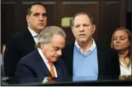  ?? JEFFERSON SIEGEL/NEW YORK DAILY NEWS ?? Harvey Weinstein appears at his arraignmen­t in Manhattan Criminal Court on Friday. He was released on $1 million bail.