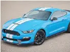  ??  ?? 2017 Ford Shelby GT350 in Grabber Blue.