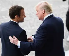  ?? Les deux chefs d’Etat lors du défilé du  juillet  sur les Champs-Élysées.(Photo AFP) ??