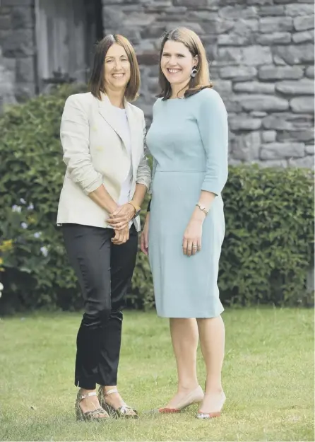  ??  ?? 2 Liberal Democrat leader Jo Swinson with new Brecon and Radnorshir­e MP Jane Dodds (far left). The by-election result showed Boris Johnson he must deliver Brexit on time or see his party face extinction, says Brian Monteith