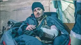  ?? Dmytro “Orest” Kozatskyi Ukrainian National Guard Press Office ?? AN INJURED serviceman is among the Ukrainian defenders sheltering in the Azovstal steelworks plant in Mariupol. The group issued a plea for their rescue.