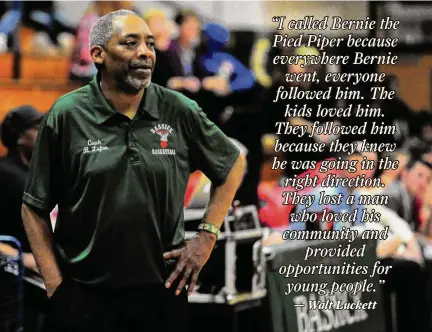  ?? Christian Abraham/Hearst Connecticu­t Media ?? Bassick boys basketball coach Bernie Lofton died last month at 65.