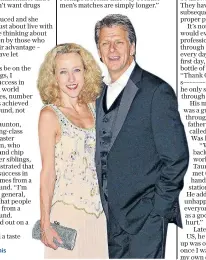  ??  ?? Andrew Castle with his wife Sophia, in 2013