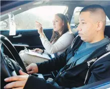  ?? ROSS FRANKLIN, TNS ?? Driving examiners in B.C. can ask candidates to perform a wide variety of manoeuvres, but they will always involve a signal, mirror and shoulder check, Steve Wallace writes.