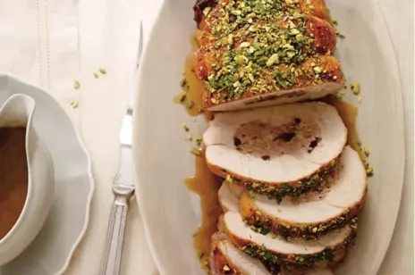  ?? RICARDO PHOTOS ?? Ricardo’s Stuffed Turkey Roast with Sausage and Pistachios recipe is one way to make sure that meal prep doesn’t take over the holiday.